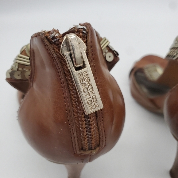 Kenneth Cole Reaction Knowingly Heels Women's 8.5M Shoes Brown - Picture 9 of 16